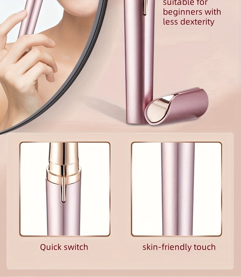 Electric Eyebrow Trimmer, Automatic, USB Charging, Rechargeable Lithium Battery 60mAh, Unscented, Abs Material, with Eyebrow Knife and Shaper (or Blade) for Women, Unisex Body Hair Remover